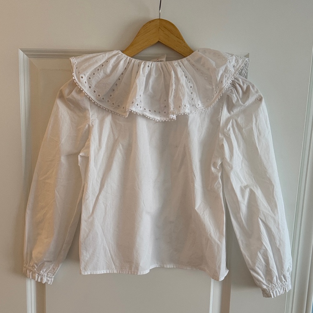 White Ruffled Kids Top - Picture 3 of 3